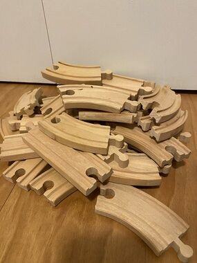 (35 piece) IKEA Wooden Train Track toys